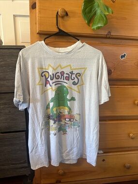 Nickelodeon Rugrats Graphic Tee Reptar! White shirt with Multicolor Print
